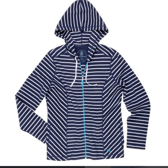 Tommy Bahama Women's New Aruba Half Zip Pullover Sweater - Chambray Blue Heather